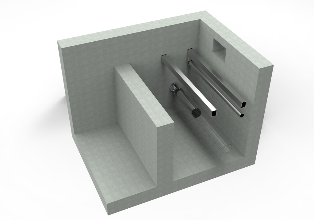 [MPC - POUTRE+TUBE63] Poutre 80x60 cm + Guides Avec Boitier Pour Volet Plage